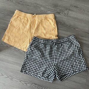 Old navy gingham linen blend shorts bundle